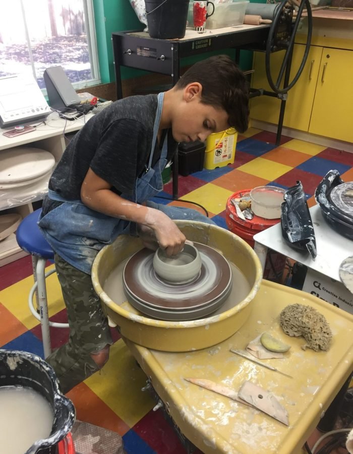 An artist by nature, he started pottery classes with me and it only took him two classes to perfectly build his first bowl. @Fernandina Beach, FL